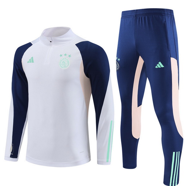 nuova ajax insieme completo bianco blu navy rosa bambino felpa da allenamento 2023-2024