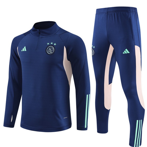 nuova ajax insieme completo blu navy rosa bambino felpa da allenamento 2023-2024