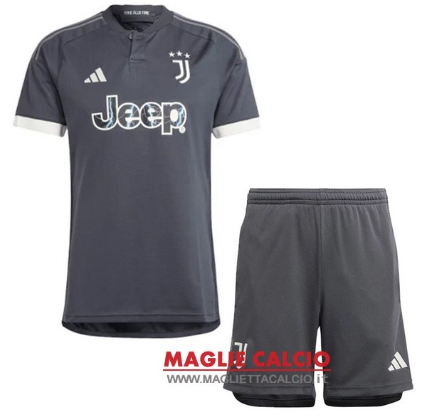 terza magliette juventus set completo bambino 2023-2024