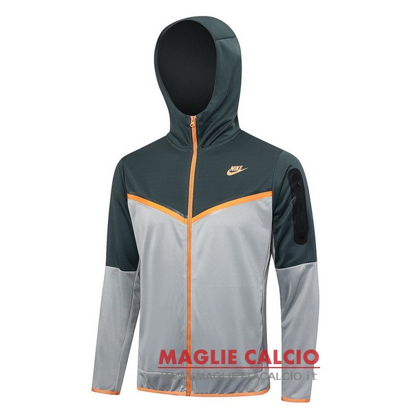 nuova nike verde grigio giacca felpa cappuccio 2023