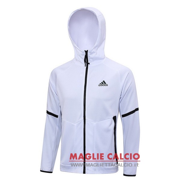 nuova adidas bianco nero giacca felpa cappuccio 2023