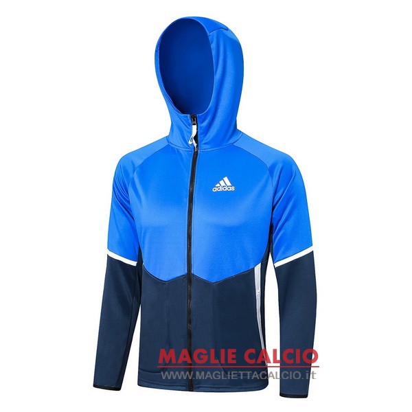 nuova adidas blu giacca felpa cappuccio 2023