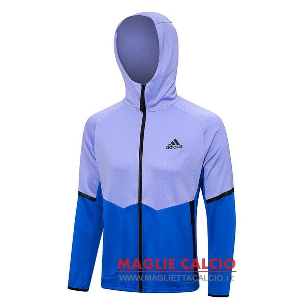 nuova adidas purpureo blu giacca felpa cappuccio 2023