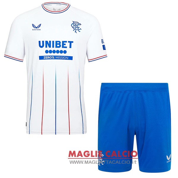 nuova seconda divisione magliette Rangers set completo uomo 2023-2024