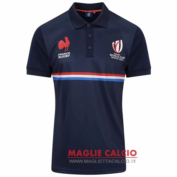 Polo rugby magliette nuova francia coppa del mondo di 2023 blu