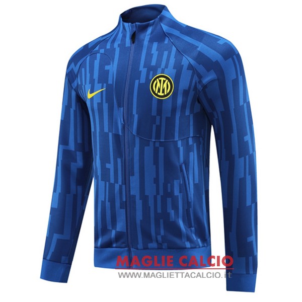 nuova inter milan I blu giacca lunga zip 2023 2024