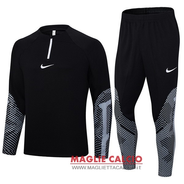 nuova nike set completo nero grigio felpa da allenamento 2023