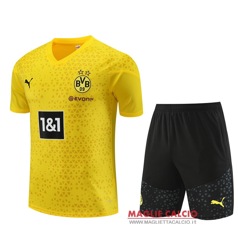 formazione magliette borussia dortmund set completo bambino 2023-2024 giallo I nero