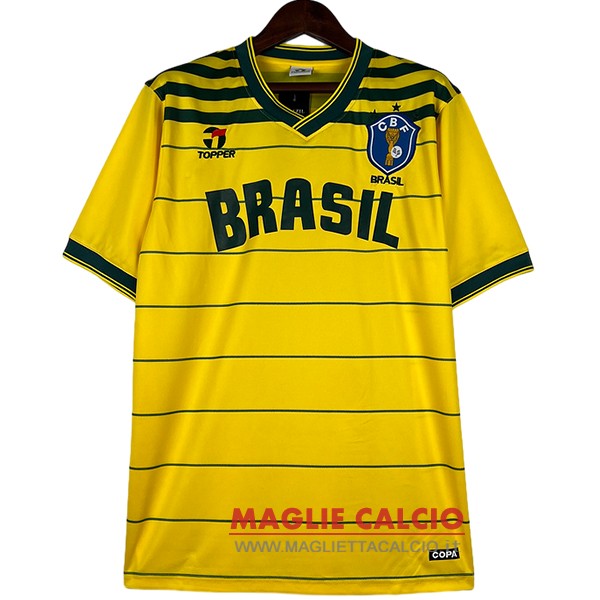 nuova prima magliette brasile retro 1984