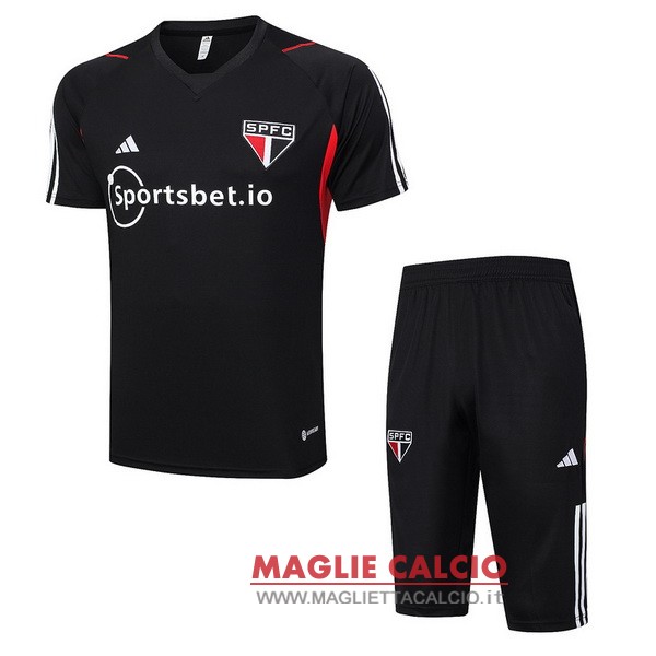 nuova formazione set completo divisione magliette sao paulo 2023-2024 nero II rosso