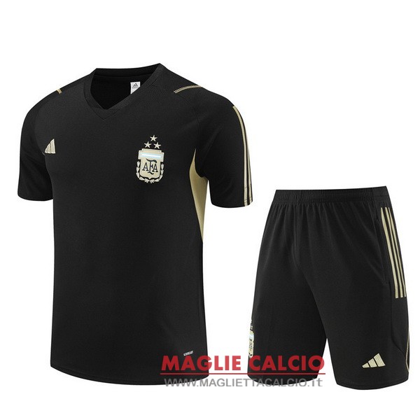 nuova formazione set completo divisione magliette argentina 2023 nero giallo
