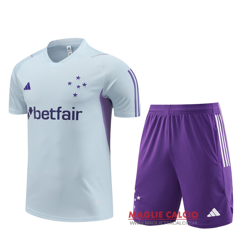 formazione magliette cruzeiro set completo bambino 2023-2024 grigio purpureo