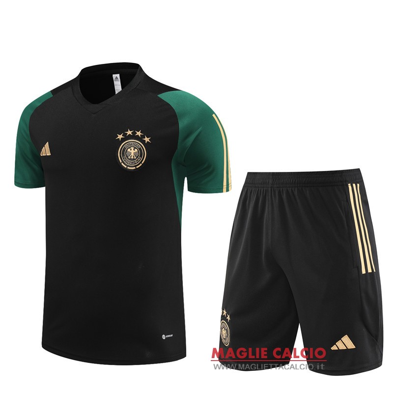 formazione Magliette germania set completo bambino 2023 verde nero