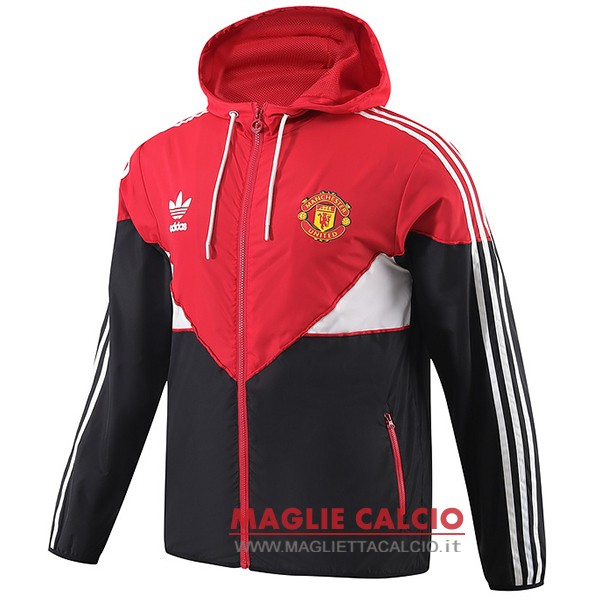 manchester united rojo-negro bianco giacca a vento 2023-2024