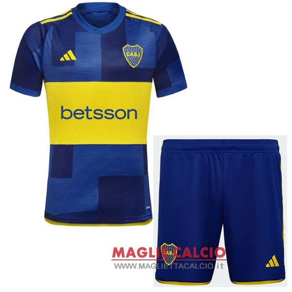 nuova prima set completo magliette boca juniors bambino 2023-2024