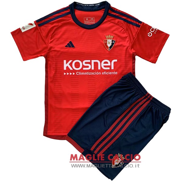 nuova prima magliette ca osasuna set completo bambino 2023-2024