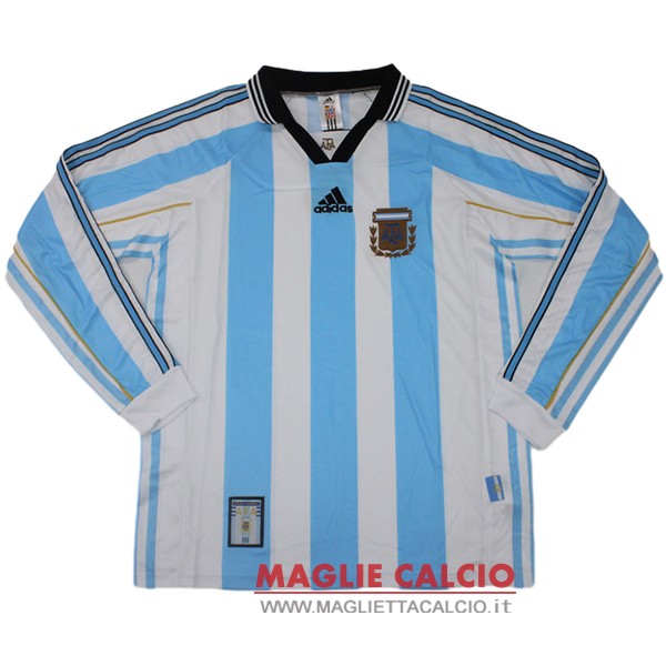 nuova prima manica lunga magliette nazionale argentina retro 1998