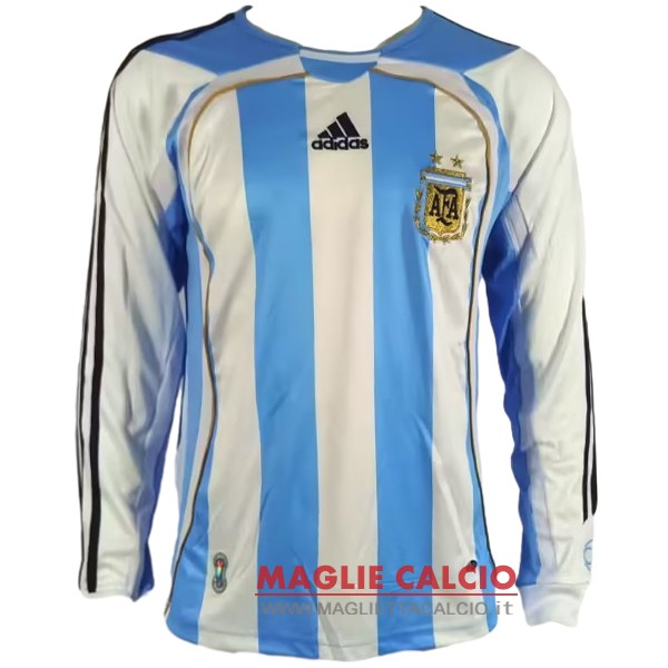 nuova prima manica lunga magliette nazionale argentina retro 2006