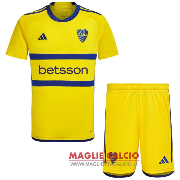 nuova seconda set completo magliette boca juniors bambino 2023-2024