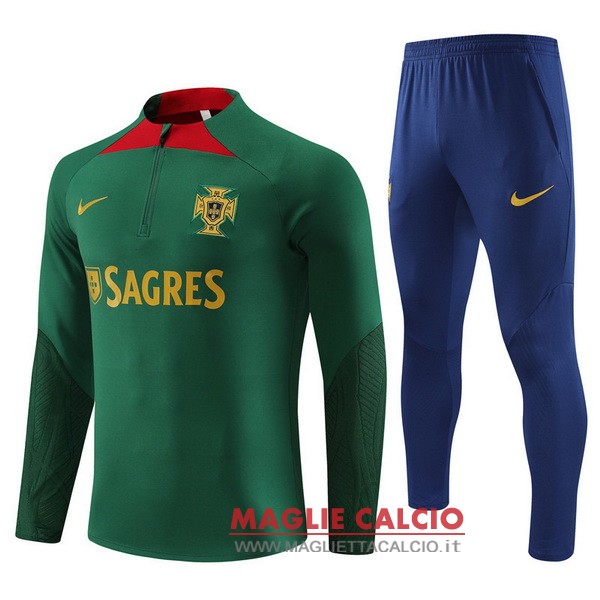 nuova portogallo set completo verde blu navy felpa da allenamento 2023