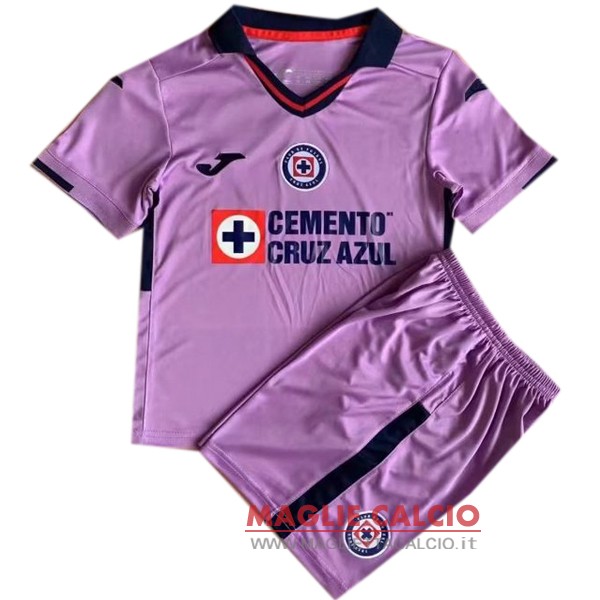 nuova magliette portiere cruz azul set completo bambino 2022-2023 purpureo