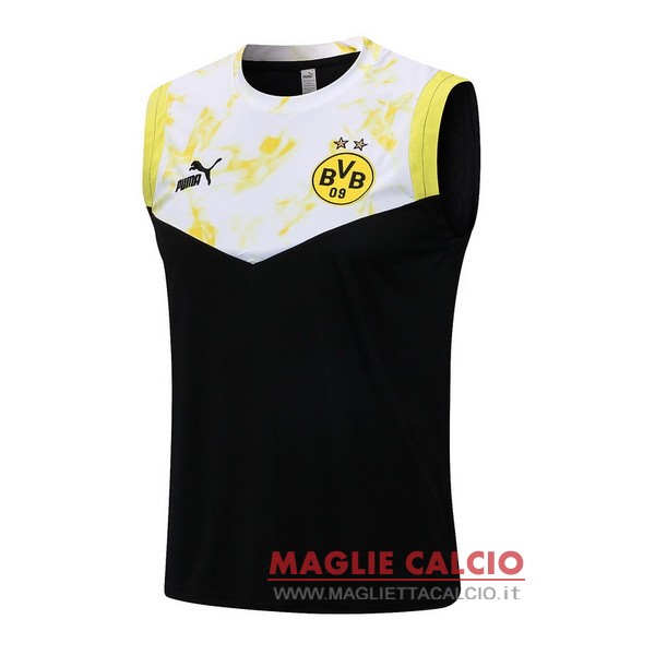 nuova formazione senza maniche divisione magliette borussia dortmund 2022-2023 giallo nero