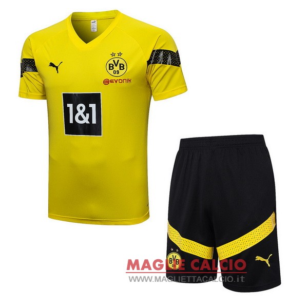 nuova formazione set completo divisione magliette borussia dortmund 2022-2023 grigio I nero