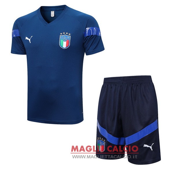 nuova formazione set completo magliette Italia 2022 blu I navy