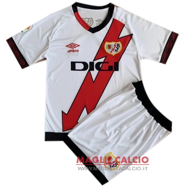 nuova prima magliette rayo vallecano de madrid set completo bambino 2022-2023