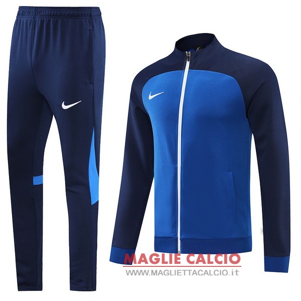 nuova nike insieme completo II blu giacca lunga zip 2022-2023