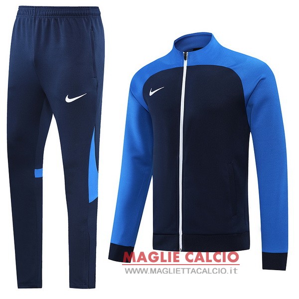 nuova nike insieme completo III blu giacca lunga zip 2022-2023