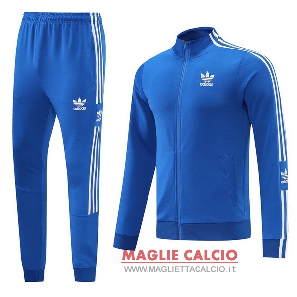 nuova adidas insieme completo blu bianco giacca 2022-2023