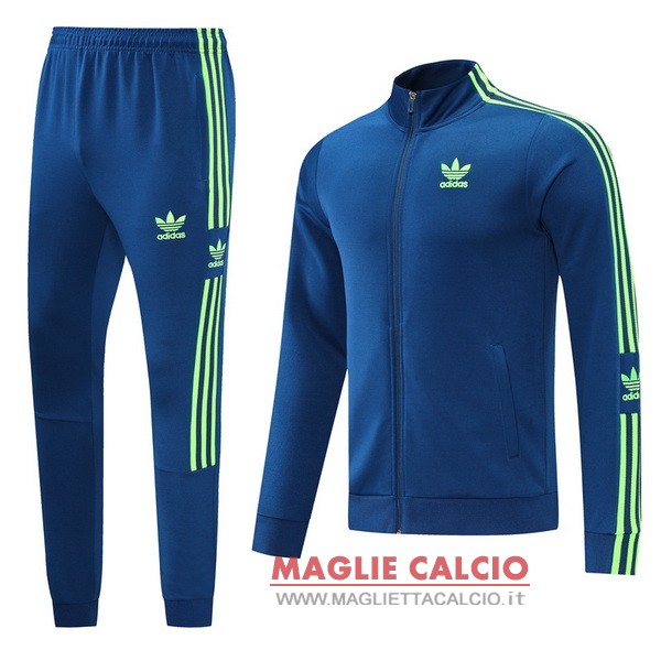 nuova adidas insieme completo blu verde giacca 2022-2023