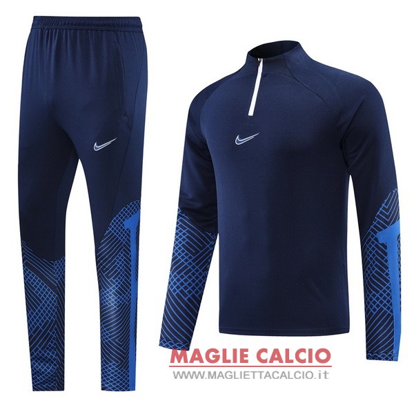 nuova nike insieme completo blu I navy felpa da allenamento 2022-2023