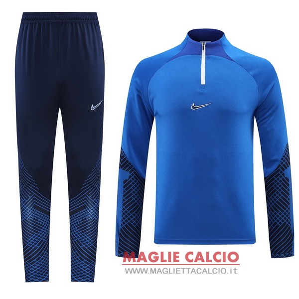 nuova nike insieme completo blu navy felpa da allenamento 2022-2023