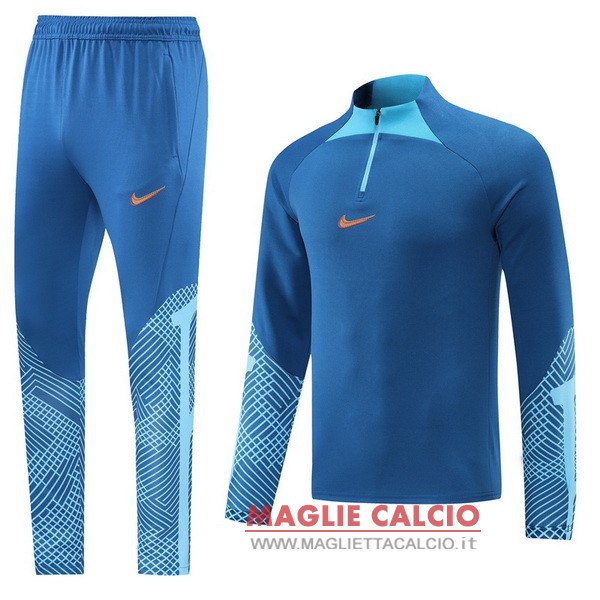 nuova nike insieme completo blu felpa da allenamento 2022-2023