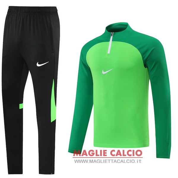 nuova nike insieme completo verde I nero felpa da allenamento 2022-2023