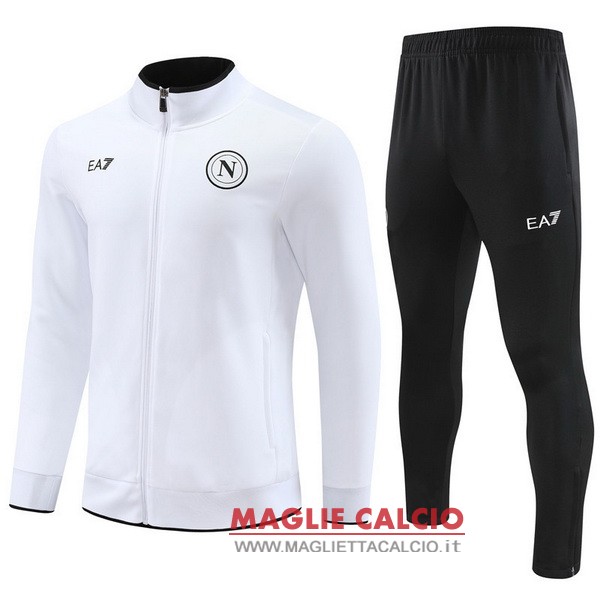 felpa da allenamento bambino set completo psg 2023-2024 bianco nero