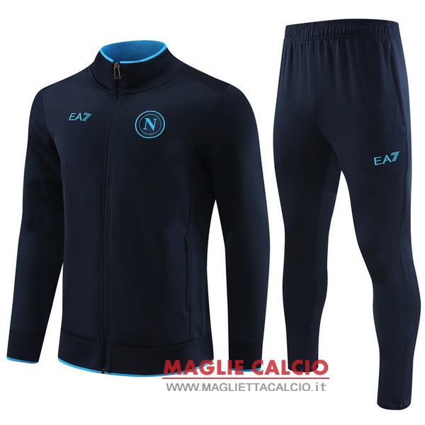 felpa da allenamento bambino set completo psg 2023-2024 blu navy