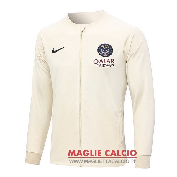 nuova paris saint germain giallo giacca lunga zip 2023-2024