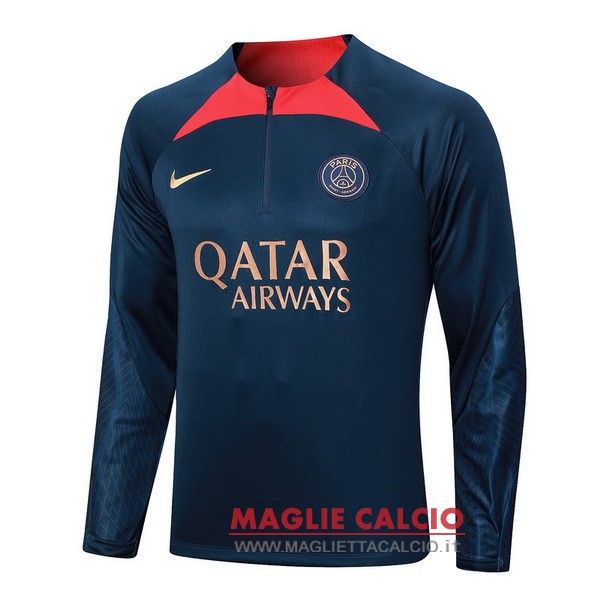 nuova paris saint germain blu navy I rosso felpa da allenamento 2023-2024