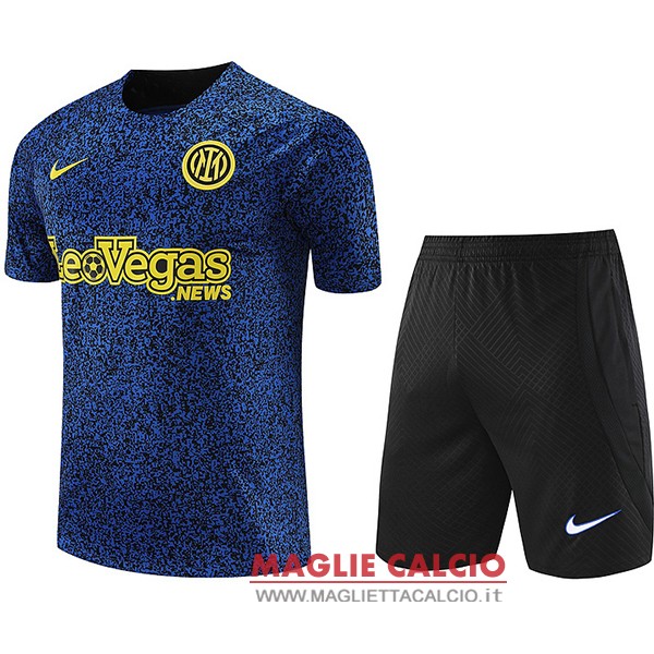 nuova magliette inter milan formazione set completo 2023-2024 blu giallo nero