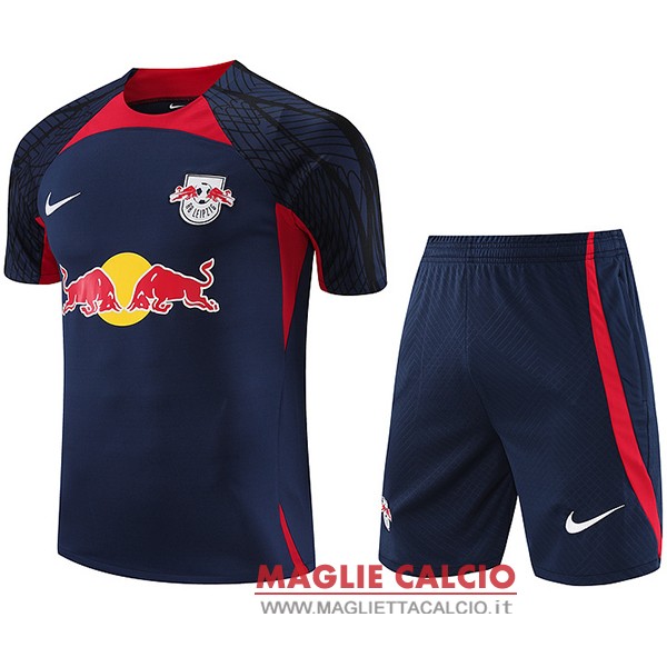 nuova formazione set completo divisione magliette leipzig 2023-2024 blu navy