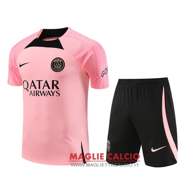 nuova formazione set completo divisione magliette psg 2023-2024 rosa nero