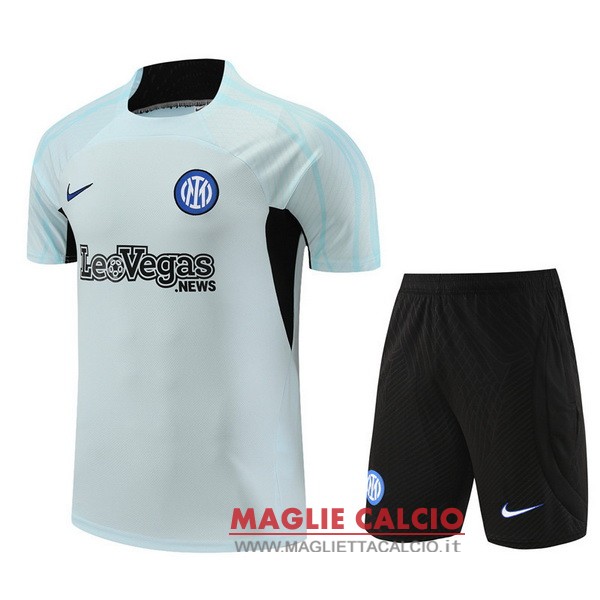 formazione magliette inter milan set completo bambino 2023-2024 blu I nero