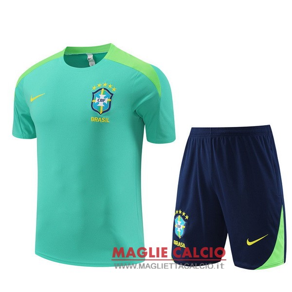 formazione set completo divisione magliette brasile 2024 verde blu