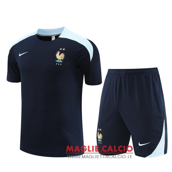 nuova magliette francia formazione set completo 2024 blu navy