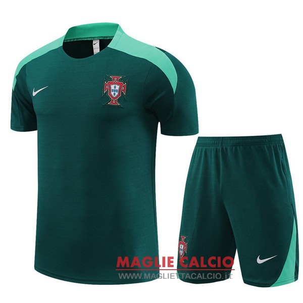 nuova formazione set completo divisione magliette portogallo 2024 verde