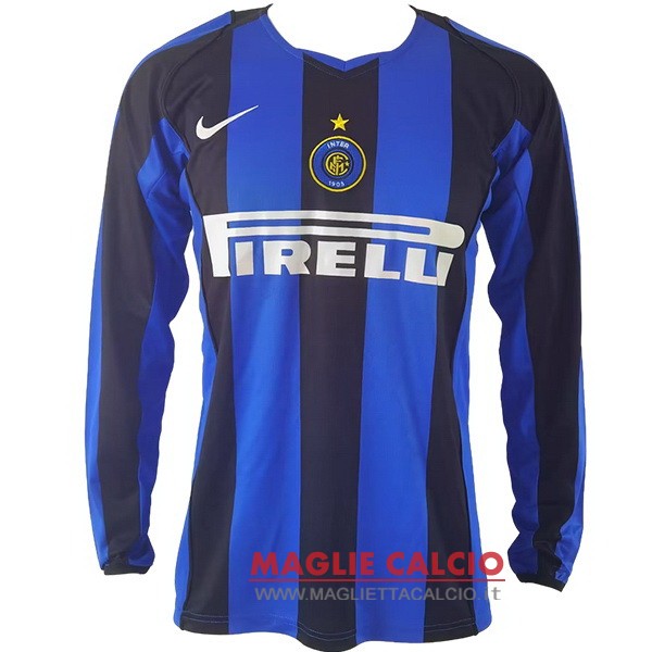 nuova prima manica lunga divisione magliette Inter Milan retro 2004-2005