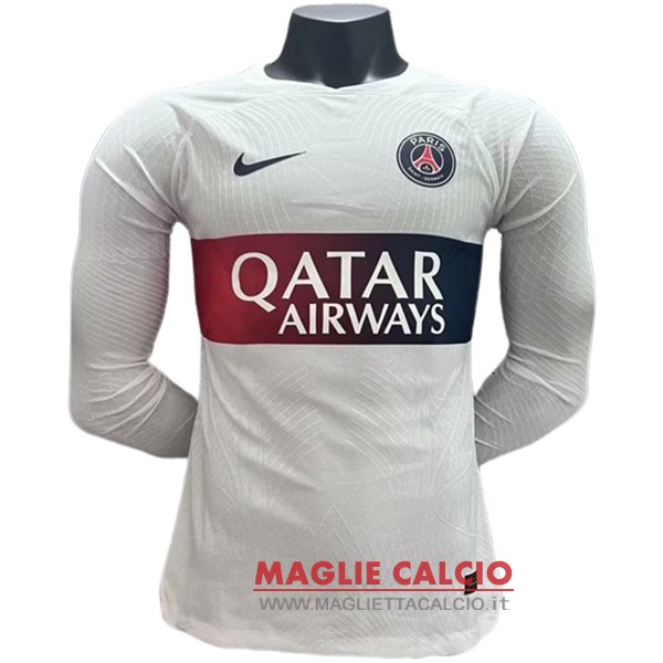 tailandia nuova seconda manica lunga giocatori divisione magliette paris saint germain 2023-2024